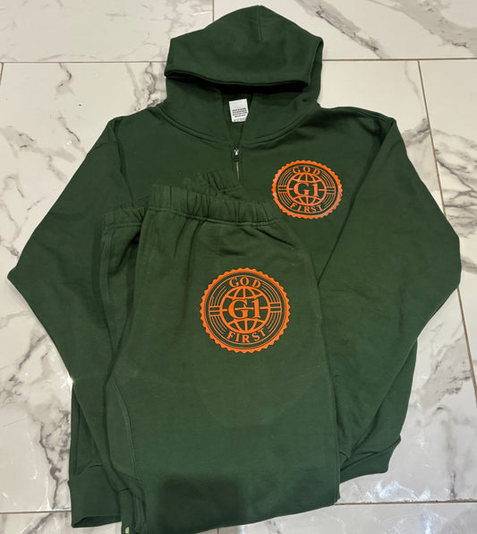 Green/orange sweatsuit