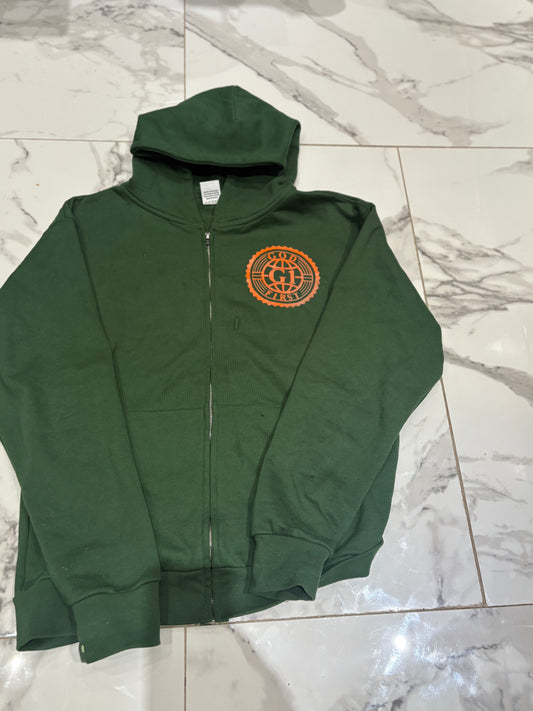 Green/orange sweatsuit